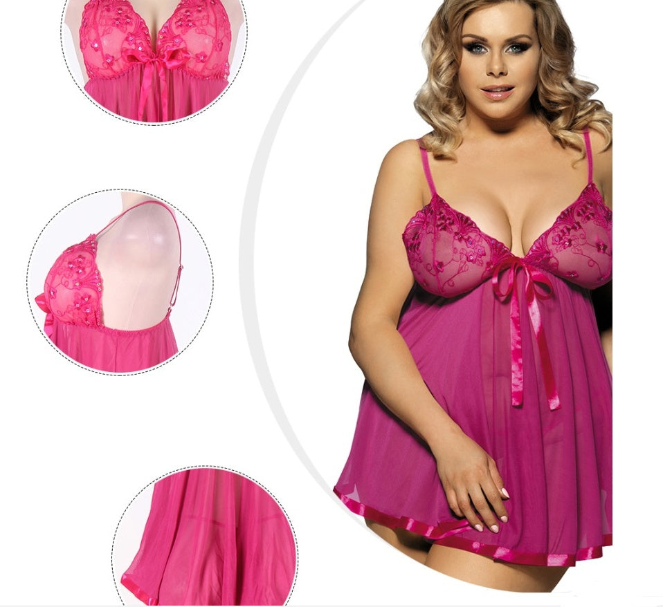 Women's Lace Nightgown | Plus Size Sleepwear Dress S–6XL