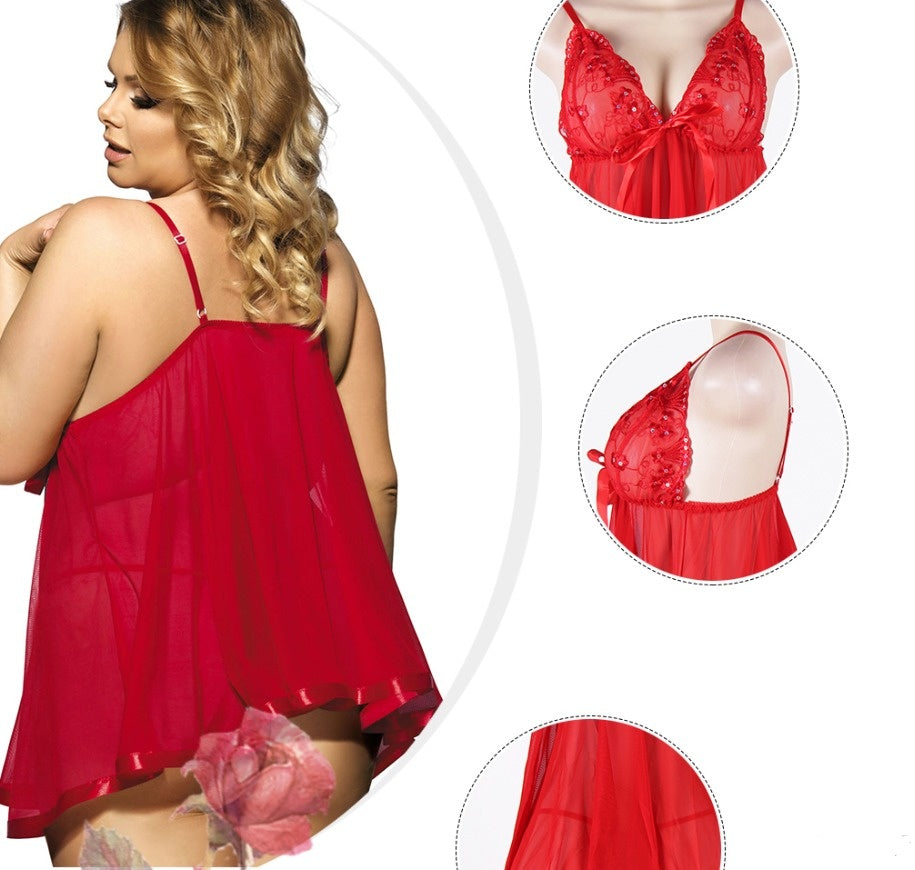 Women's Lace Nightgown | Plus Size Sleepwear Dress S–6XL