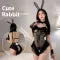 Sexy Bunny Lingerie Costume Set – Bodysuit & Stockings for Women
