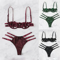 Floral Lace Lingerie Set – Unlined Half Cup Bra & Brief