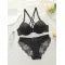 Women's Black Front-Button Lingerie Set – Sexy Bra & Panty Set